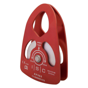 Red ISC Extra Large Single Pulley Aluminium for ropes maximum of 19mm in diameter