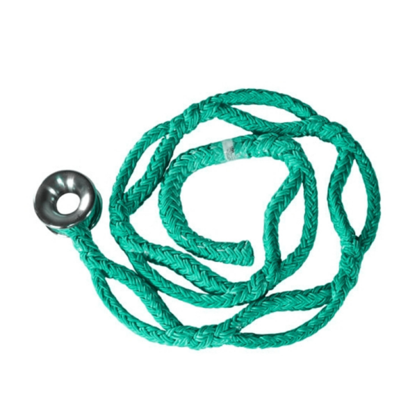 Notch Ultra Ring Sling #3 teal rope with pockets and stainless steel rigging ring