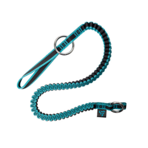 Notch Quick Cinch Chainsaw Lanyard teal and black with silver ring