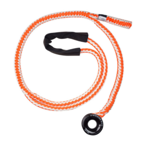 ROPE LOGIC X-RIGGING RING SINGLE HEAD WHOOPIE SLING 1/2IN TREX orange and white rope with black rigging ring at one end