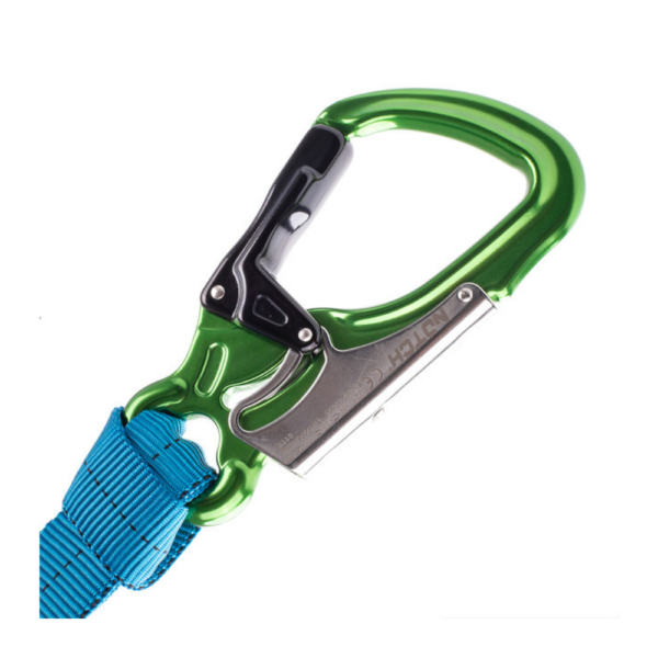 Notch 26" Speedline Sling in blue with green snaphook connection