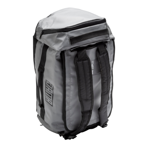 JAMA Duffel Bag as a backpack grey bag with black accents