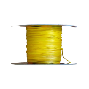 Thin yellow rope on spool