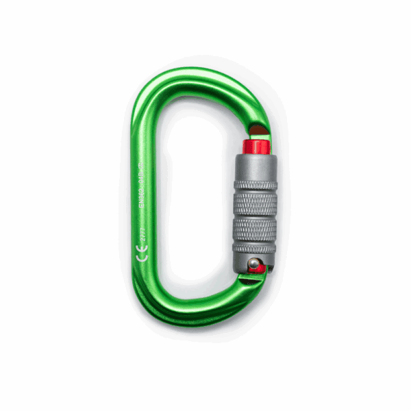At Height Aluminium Triple Action Oval Carabiner - Green